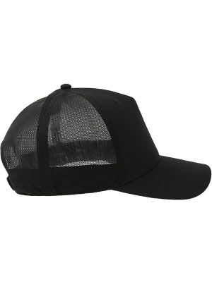Atlantis Dempo 5 Panel Unstructured Mid Profile Mid Visor Textured Stretch Recycled Trucker Cap Adult - Image 10