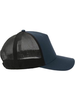 Atlantis Dempo 5 Panel Unstructured Mid Profile Mid Visor Textured Stretch Recycled Trucker Cap Adult - Image 18