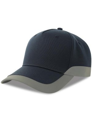 Atlantis Helpy S 5 Panel Structured High Profile Curved Visor Reflective Recycled Cap Adult - Image 2