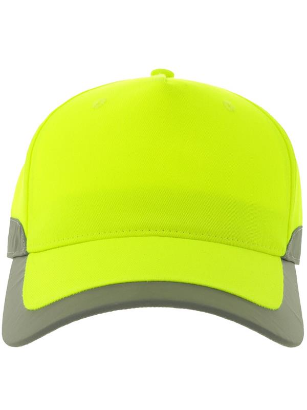 Atlantis Helpy S 5 Panel Structured High Profile Curved Visor Reflective Recycled Cap Adult