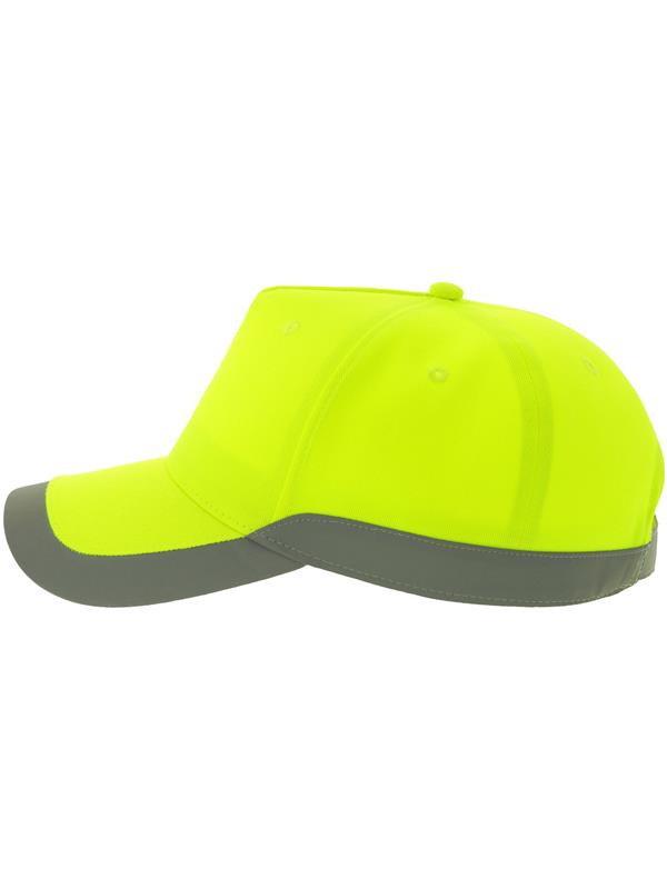 Atlantis Helpy S 5 Panel Structured High Profile Curved Visor Reflective Recycled Cap Adult