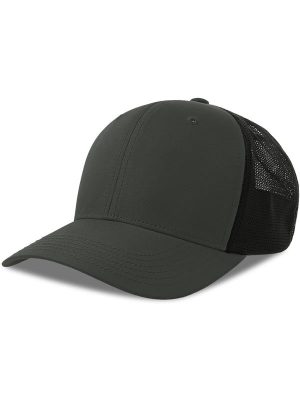 Atlantis Nila 6 Panel Structured Low Profile Mid Visor Stretch Fully Closed Recycled Trucker Cap Adult - Image 3
