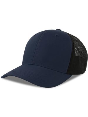 Atlantis Nila 6 Panel Structured Low Profile Mid Visor Stretch Fully Closed Recycled Trucker Cap Adult - Image 4
