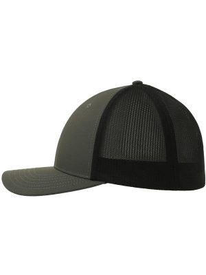 Atlantis Nila 6 Panel Structured Low Profile Mid Visor Stretch Fully Closed Recycled Trucker Cap Adult - Image 11