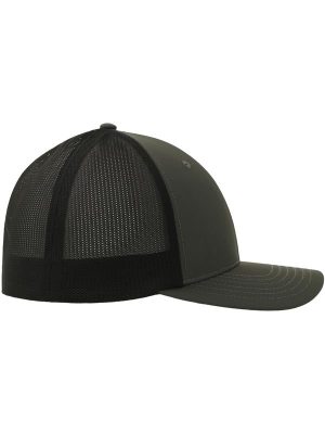 Atlantis Nila 6 Panel Structured Low Profile Mid Visor Stretch Fully Closed Recycled Trucker Cap Adult - Image 12