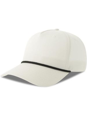 Atlantis Paka 5 Panel Structured High Profile Mid Visor With Rope Recycled Cap Adult - Image 5