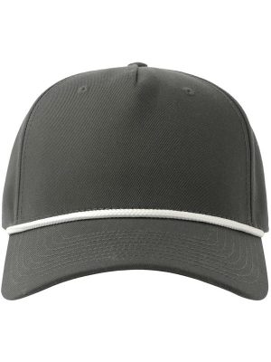 Atlantis Paka 5 Panel Structured High Profile Mid Visor With Rope Recycled Cap Adult - Image 10