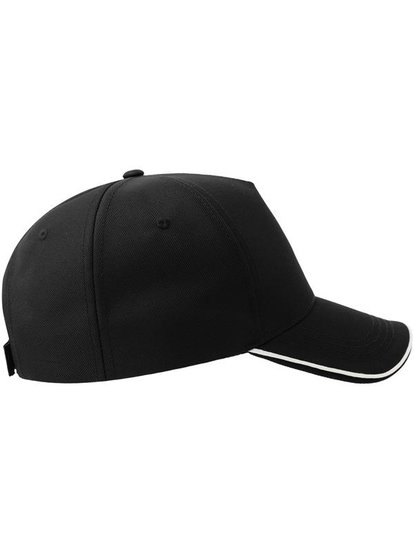 Atlantis Recy Five Piping 5 Panel Structured Mid Profile Curved Visor Recycled Cap Adult