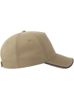 Atlantis Recy Five Piping 5 Panel Structured Mid Profile Curved Visor Recycled Cap Adult - Image 24