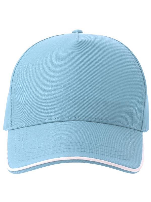 Atlantis Recy Five Piping 5 Panel Structured Mid Profile Curved Visor Recycled Cap Adult