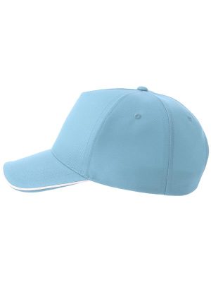Atlantis Recy Five Piping 5 Panel Structured Mid Profile Curved Visor Recycled Cap Adult - Image 27