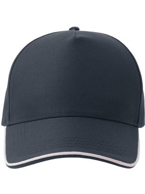 Atlantis Recy Five Piping 5 Panel Structured Mid Profile Curved Visor Recycled Cap Adult - Image 31