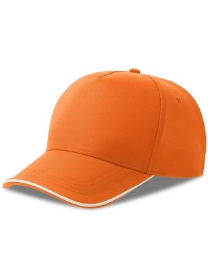 Atlantis Recy Five Piping 5 Panel Structured Mid Profile Curved Visor Recycled Cap Adult - Image 35
