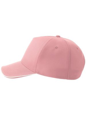 Atlantis Recy Five Piping 5 Panel Structured Mid Profile Curved Visor Recycled Cap Adult - Image 43