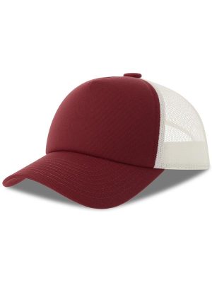 Atlantis Record S 5 Panel Structured High Profile Mid Visor Recycled Trucker Cap Adult - Image 7