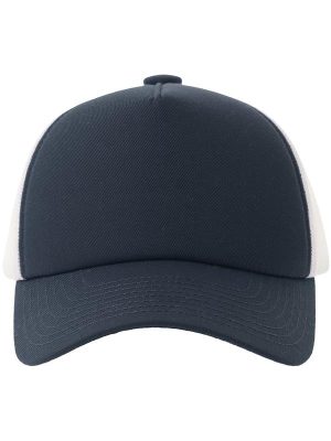Atlantis Record S 5 Panel Structured High Profile Mid Visor Recycled Trucker Cap Adult - Image 19