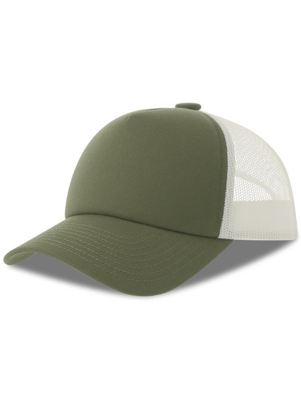 Atlantis Record S 5 Panel Structured High Profile Mid Visor Recycled Trucker Cap Adult
