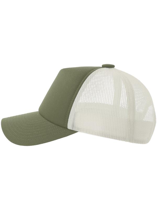 Atlantis Record S 5 Panel Structured High Profile Mid Visor Recycled Trucker Cap Adult