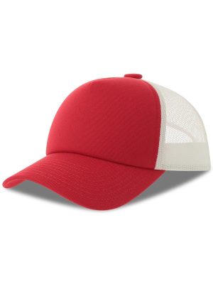 Atlantis Record S 5 Panel Structured High Profile Mid Visor Recycled Trucker Cap Adult - Image 28