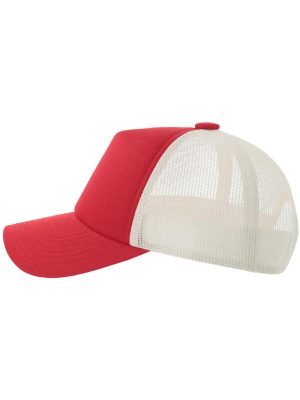 Atlantis Record S 5 Panel Structured High Profile Mid Visor Recycled Trucker Cap Adult - Image 31