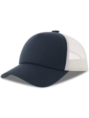 Atlantis Record S 5 Panel Structured High Profile Mid Visor Recycled Trucker Cap Adult - Image 33