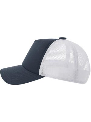 Atlantis Record S 5 Panel Structured High Profile Mid Visor Recycled Trucker Cap Adult - Image 36