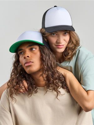 Atlantis Rapper S 5 Panel Structured Foam Mid Profile Curved Visor Recycled Trucker Cap Adult - Image 1