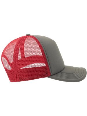 Atlantis Rapper S 5 Panel Structured Foam Mid Profile Curved Visor Recycled Trucker Cap Adult - Image 16