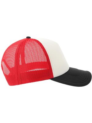 Atlantis Rapper S 5 Panel Structured Foam Mid Profile Curved Visor Recycled Trucker Cap Adult - Image 58