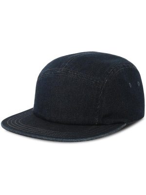 Atlantis Ruby 5 Panel Unstructured Low Profile Flat Visor Denim Recycled Camper Cap Adult - Image 2