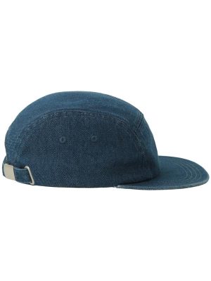 Atlantis Ruby 5 Panel Unstructured Low Profile Flat Visor Denim Recycled Camper Cap Adult - Image 12