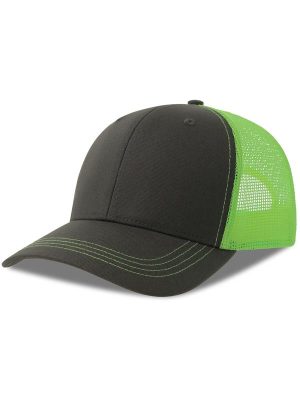 Atlantis Sonic S 6 Panel Structured Mid Profile Mid Visor Contrast Organic Trucker Cap Adult - Image 13