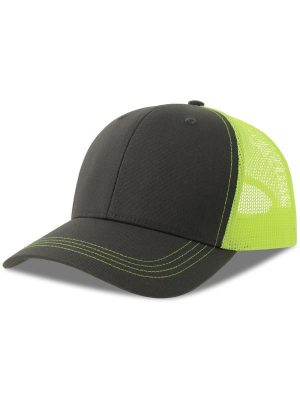 Atlantis Sonic S 6 Panel Structured Mid Profile Mid Visor Contrast Organic Trucker Cap Adult - Image 14