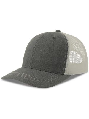 Atlantis Sonic S 6 Panel Structured Mid Profile Mid Visor Contrast Organic Trucker Cap Adult - Image 36