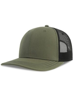 Atlantis Sonic S 6 Panel Structured Mid Profile Mid Visor Contrast Organic Trucker Cap Adult - Image 51