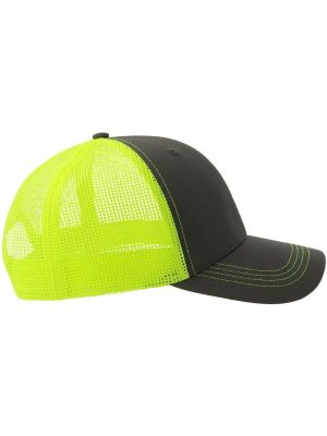 Atlantis Sonic S 6 Panel Structured Mid Profile Mid Visor Contrast Organic Trucker Cap Adult - Image 76