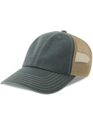 Atlantis Teon 6 Panel Unstructured Low Profile Mid Visor Pigment Dyed Recycled Trucker Cap Adult - Image 4