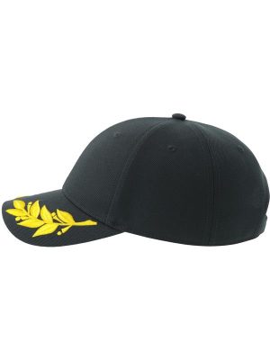 Atlantis Winner S 6 Panel Structured Mid Profile Curved Visor Laurel Embroidered Recycled Cap Adult - Image 9
