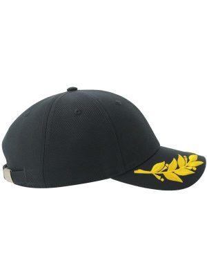 Atlantis Winner S 6 Panel Structured Mid Profile Curved Visor Laurel Embroidered Recycled Cap Adult - Image 10