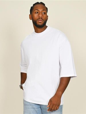 Casual Classics Premium Combed 220 Oversize Fit Extended Neck Half Sleeve Tee Adult - Image 1