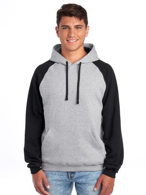 Jerzees Nublend Open End 275 Regular Fit Colour Block Raglan Hood Adult - Image 23