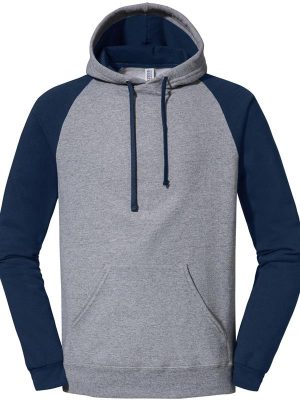 Jerzees Nublend Open End 275 Regular Fit Colour Block Raglan Hood Adult - Image 17