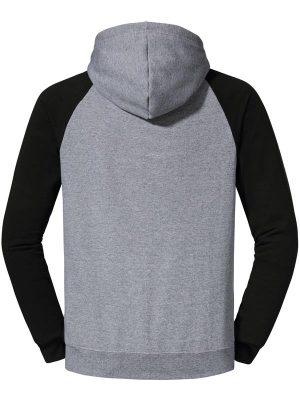 Jerzees Nublend Open End 275 Regular Fit Colour Block Raglan Hood Adult - Image 19