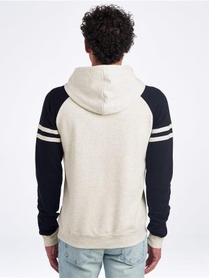 Jerzees Nublend Open End 275 Regular Fit Varsity Raglan Hood Adult - Image 2