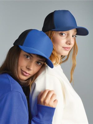 Atlantis Dempo 5 Panel Unstructured Mid Profile Mid Visor Textured Stretch Recycled Trucker Cap Adult - Image 27