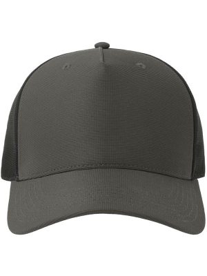 Atlantis Dempo 5 Panel Unstructured Mid Profile Mid Visor Textured Stretch Recycled Trucker Cap Adult - Image 34