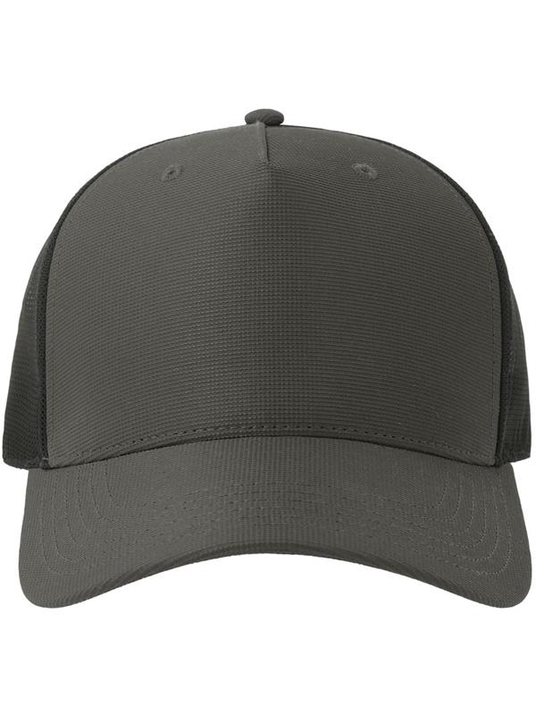 Atlantis Dempo 5 Panel Unstructured Mid Profile Mid Visor Textured Stretch Recycled Trucker Cap Adult