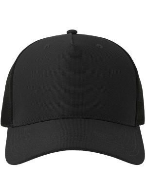 Atlantis Dempo 5 Panel Unstructured Mid Profile Mid Visor Textured Stretch Recycled Trucker Cap Adult - Image 29