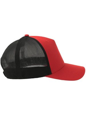 Atlantis Dempo 5 Panel Unstructured Mid Profile Mid Visor Textured Stretch Recycled Trucker Cap Adult - Image 47