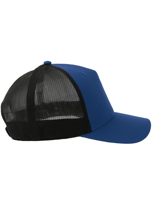 Atlantis Dempo 5 Panel Unstructured Mid Profile Mid Visor Textured Stretch Recycled Trucker Cap Adult